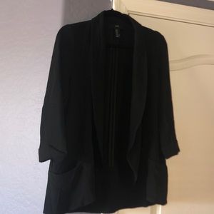 Forever21 black blazer cardigan